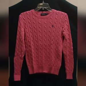 Ralph Lauren Pink Cable Knit Sweater